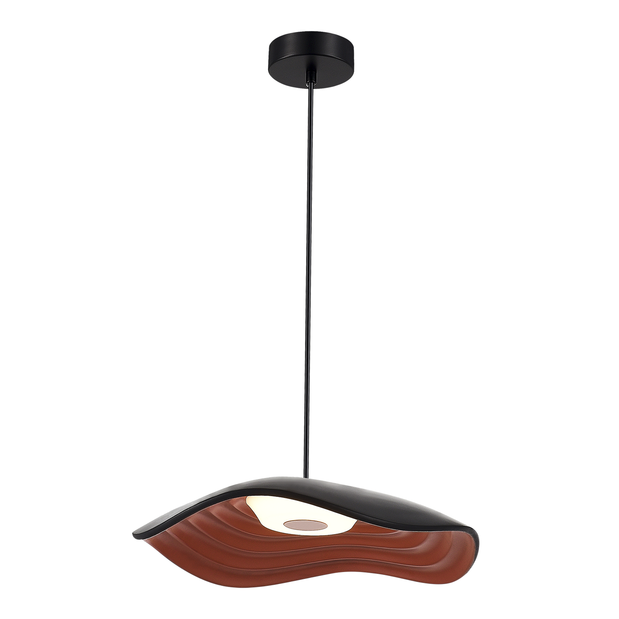 ST LUCE SL6208.401.12 Светильник подвесной Черный/Черный, Оранжевый LED 1*12W 3000K фото