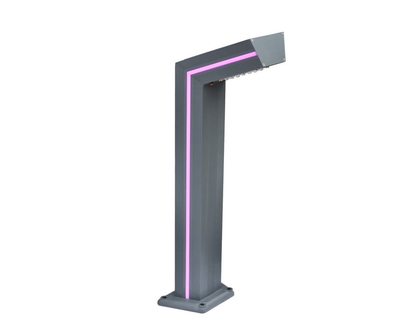 Kink Light 09207-F,16(10) Светильник уличный серый с солнечной батареей w15*7,5 h80 Led 6W (4000K) Декоративная подсветка розовая. фото