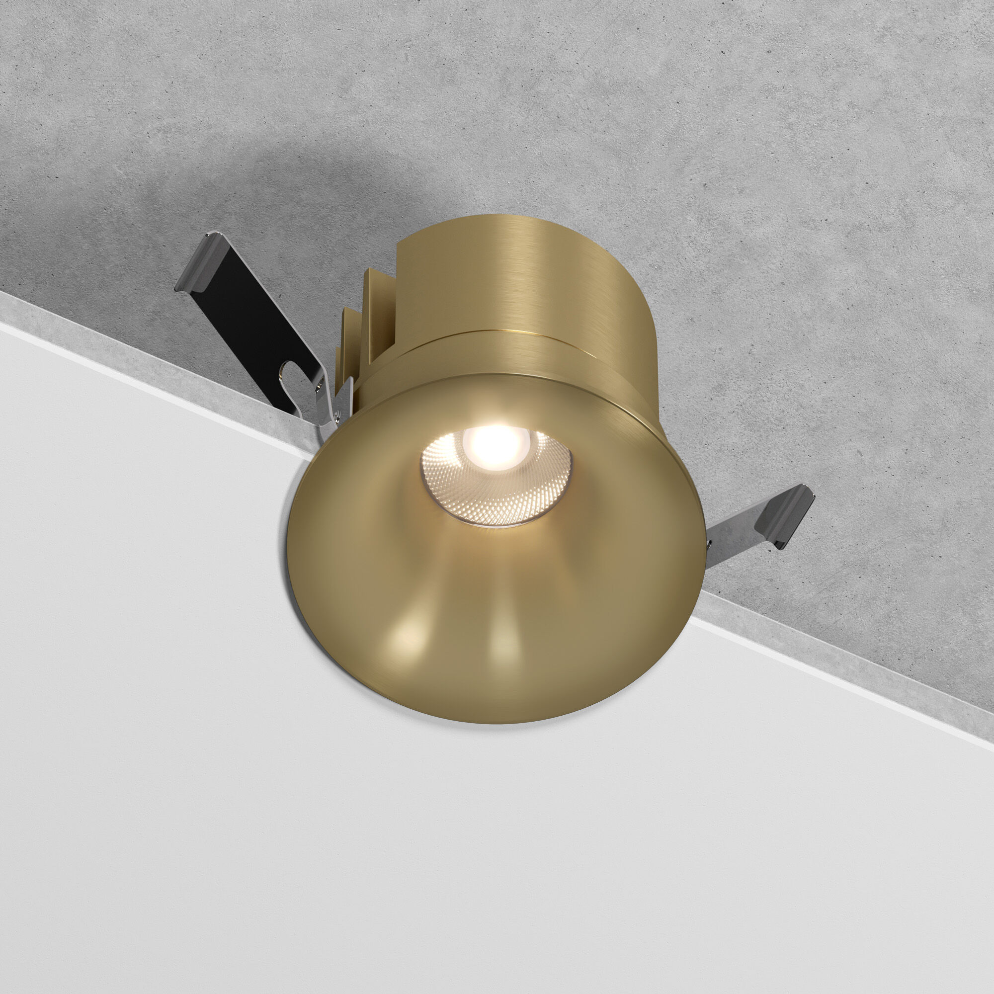 Elektrostandard 25070/LED 15W 4000K / светильник встраиваемый светодиодный / латунь фото