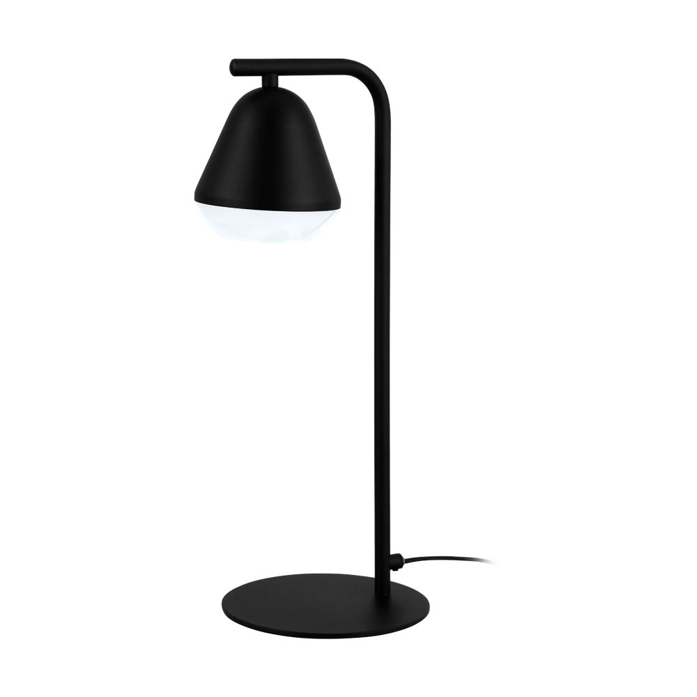 Eglo 99035 Светодиодная настольная лампа PALBIETA, 1x3W(GU10-LED), сталь, черный/пластик, прозрачный, сатиновый фото