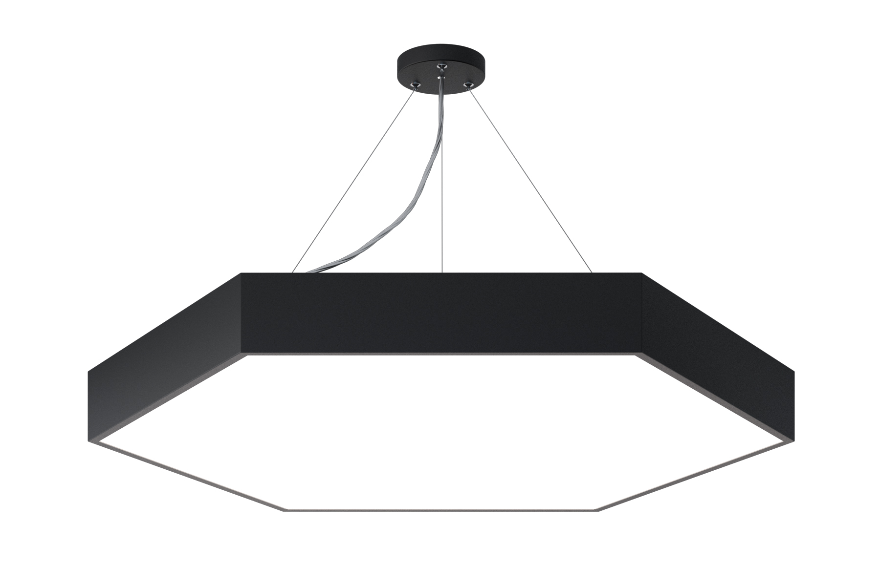 ЭРА Светильник LED Geometria SPO-122-B-40K-066 Hexagon 66Вт 4000К 5300Лм IP40 800*800*80 черный подвесной фото