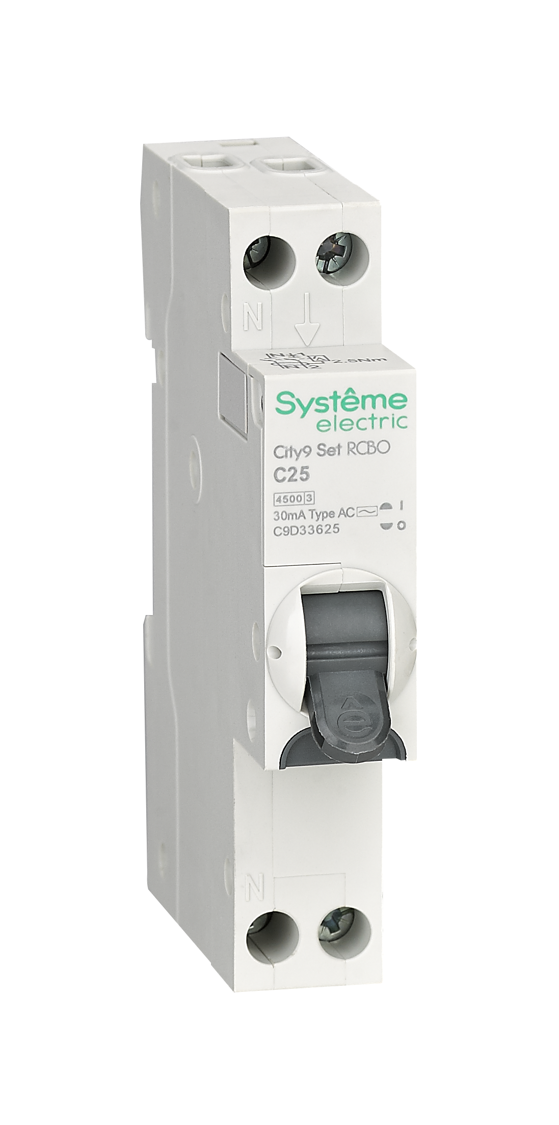 Systeme Electric City9 АВДТ 1П+Н C25 4500A 30мА AC 18мм фото
