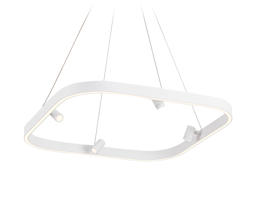 Ambrella Светильник подвесной светодиодный FL5802/1+4 WH белый 50W 3000K/4200K/6400K 600*600*1200 (без ПДУ) фото