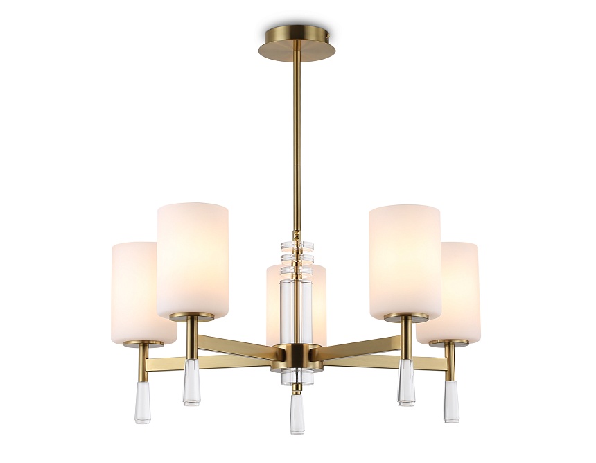 Ambrella Светильник подвесной LH56261/5 BS/FR латунь/белый матовый E27/5 max 60W D600*590 фото