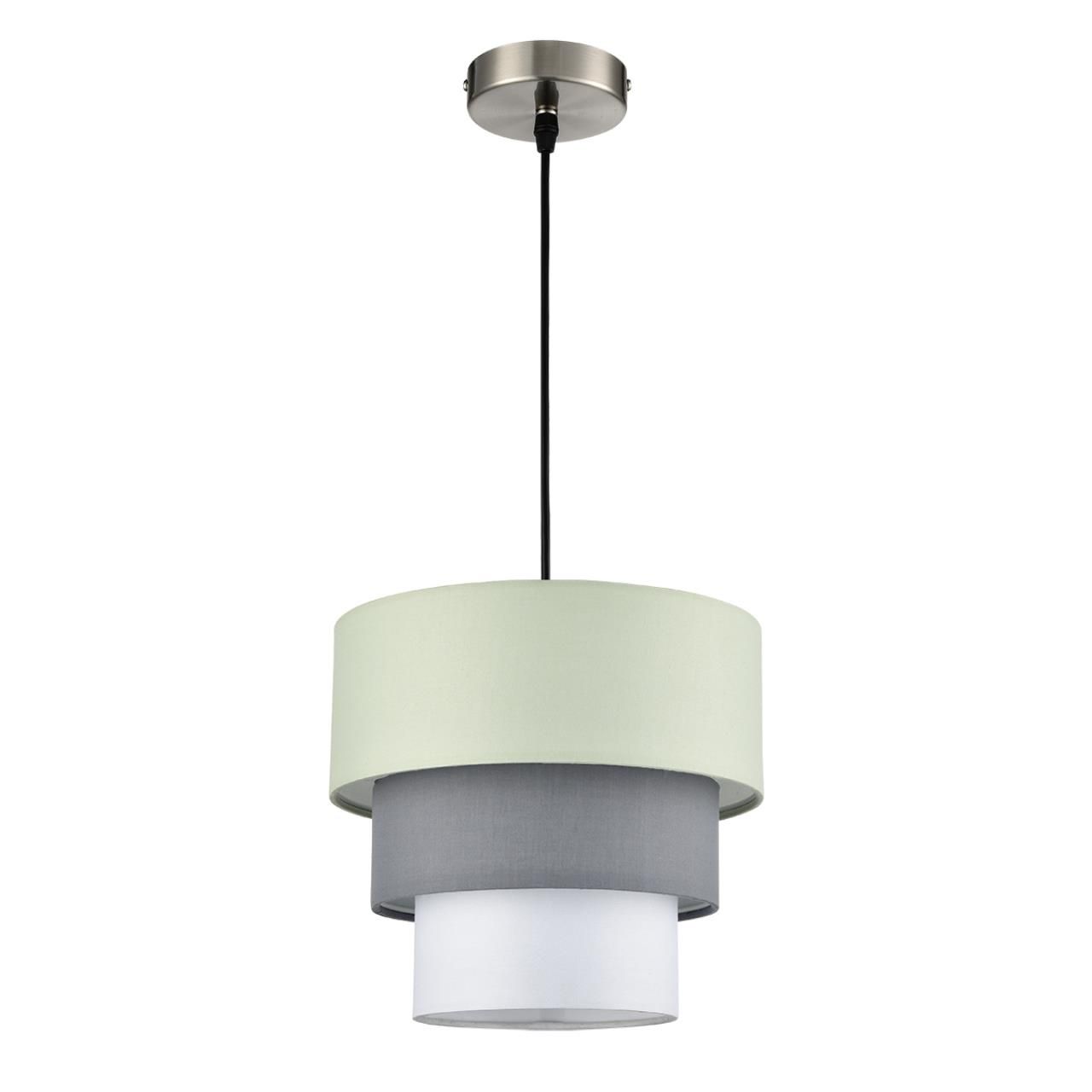 Lumion 8039/1 MODERNI LN24 никель/мятный/серый/белый, металл/текстиль Подвесной светильник Е27 60W 220V ILAIDA фото