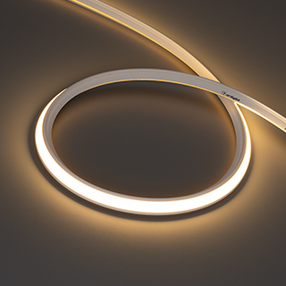 Arlight Лента герметичная MOONLIGHT-3D-T-X544-10x10mm 24V Warm3000 (8 W/m, IP67, 5m, wire x1) (Вывод боковой, 5 лет) фото