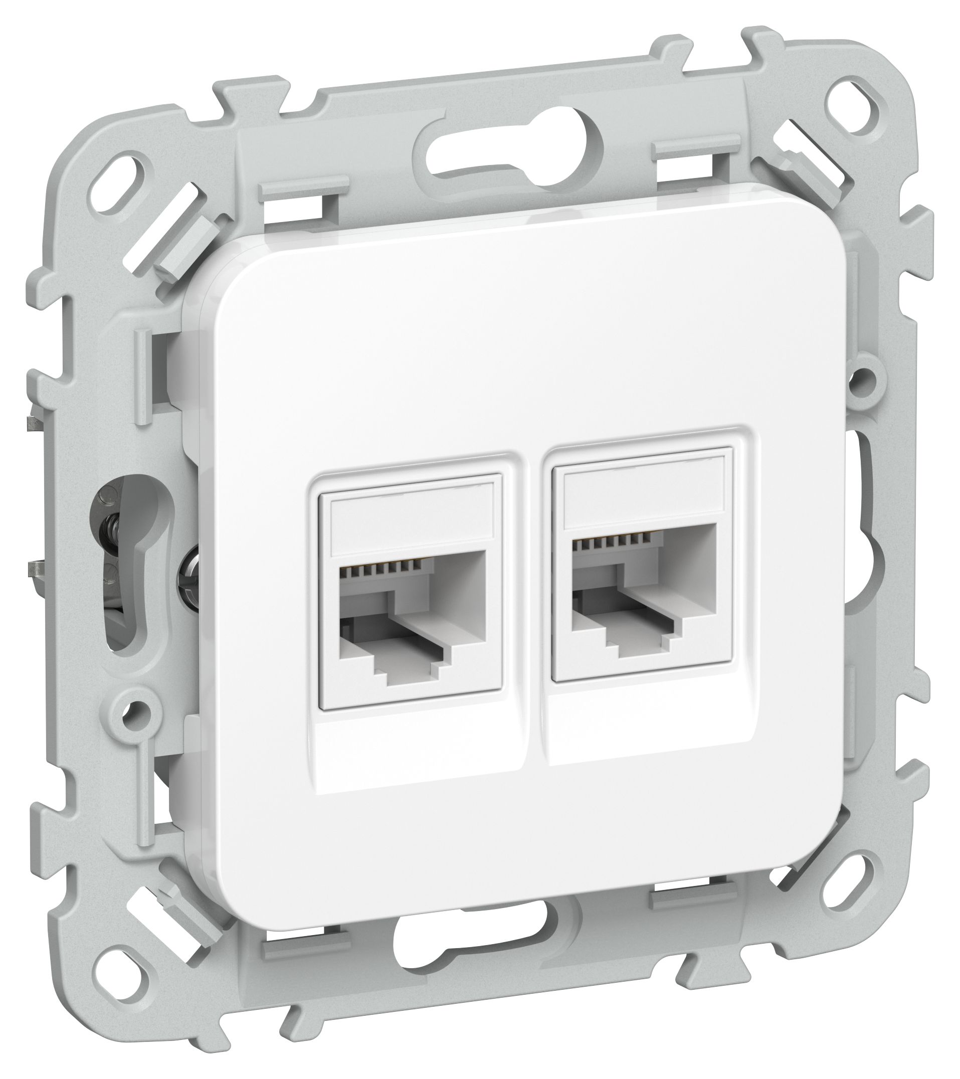 IEK FLITE Белый Розетка 2-местная компьютерная RJ45 категория 6 UTP фото