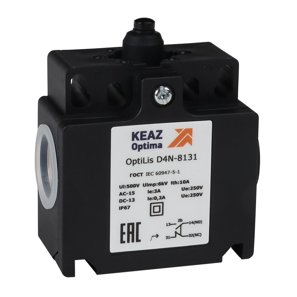 КЭАЗ Выключатель концевой OptiLiS D4N-8131 толкатель пластиковый EN 50047 XCKT2112P16. фото