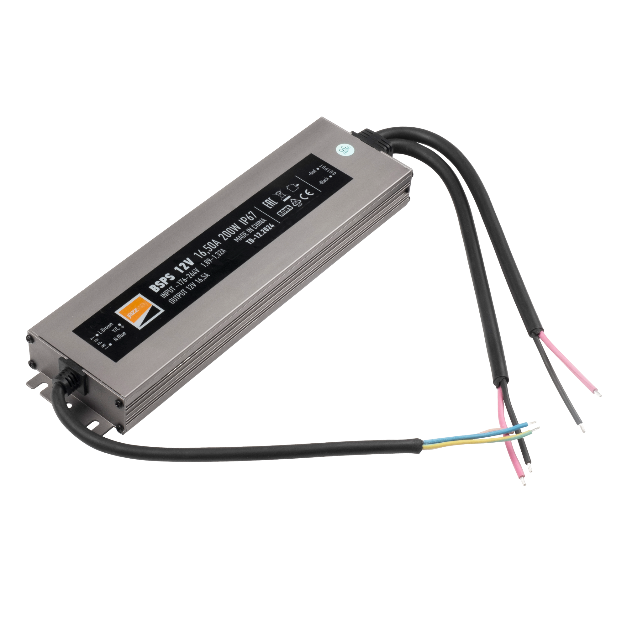 Драйвер BSPS 12V16,5A=200W (new) влагозащищенный IP67 фото
