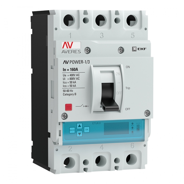 EKF Выключатель автоматический в литом корпусе AV-POWER-1/3 160А 50кА ETU6.0 фото
