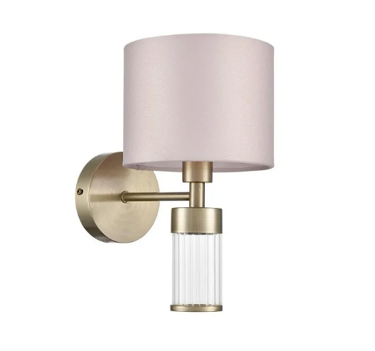 Lumion 8109/1W MODERNI LN25 латунь титаниум/бежевый, металл/текстиль/стекло Бра E14 40W 220V DAMONA фото