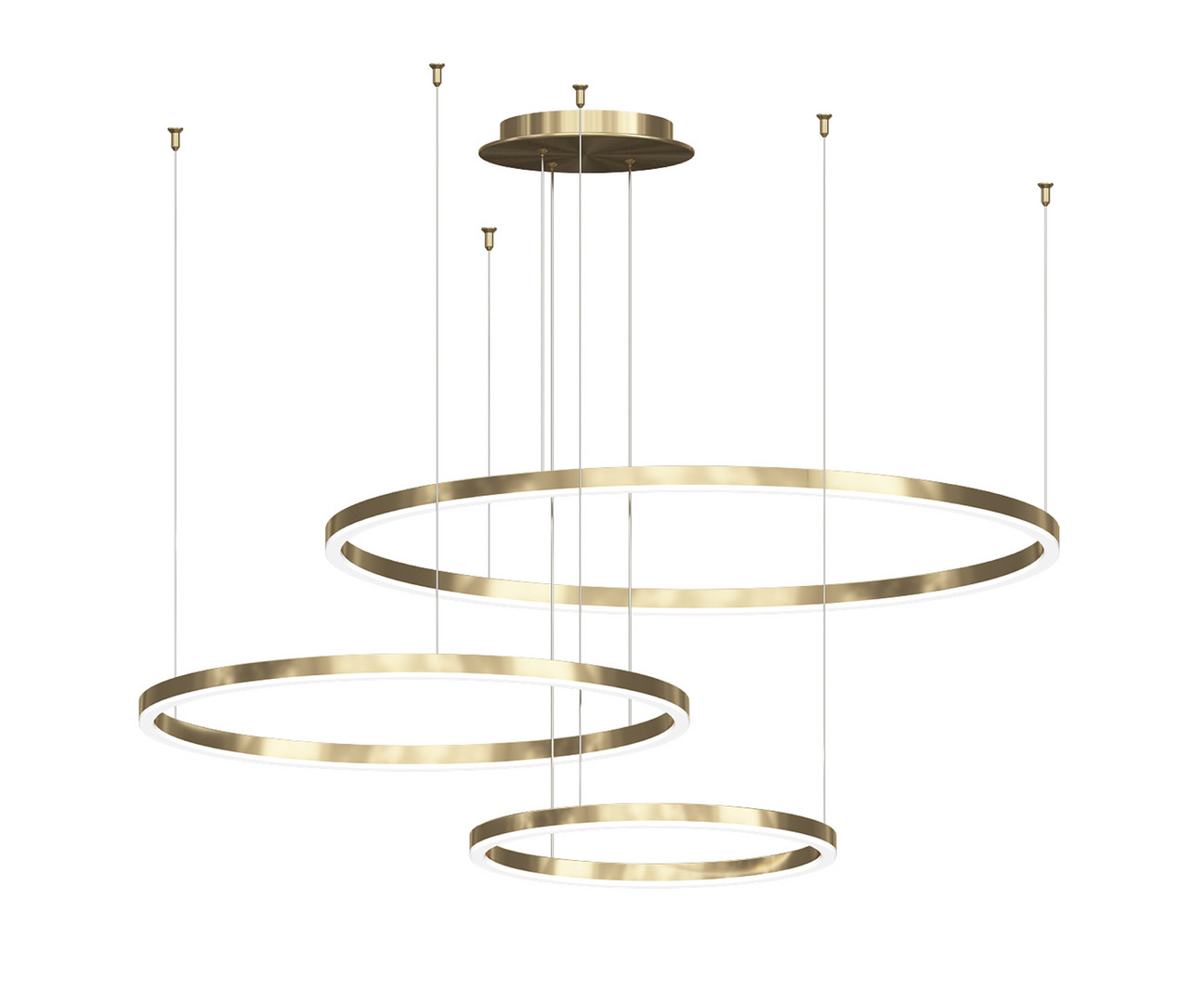 Kink Light 08223,36PA(4000K) Подвес Тор латунь w133.5*95(d80+60+40) h150 Led 110W (4000k) диммируемый, с пультом ДУ фото