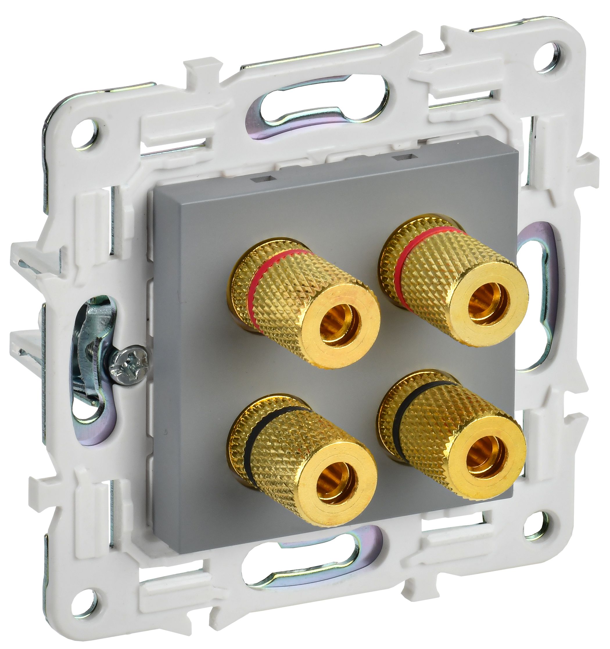 IEK SKANDY Серый Аудиорозетка 4-ая SK-A01Gr фото