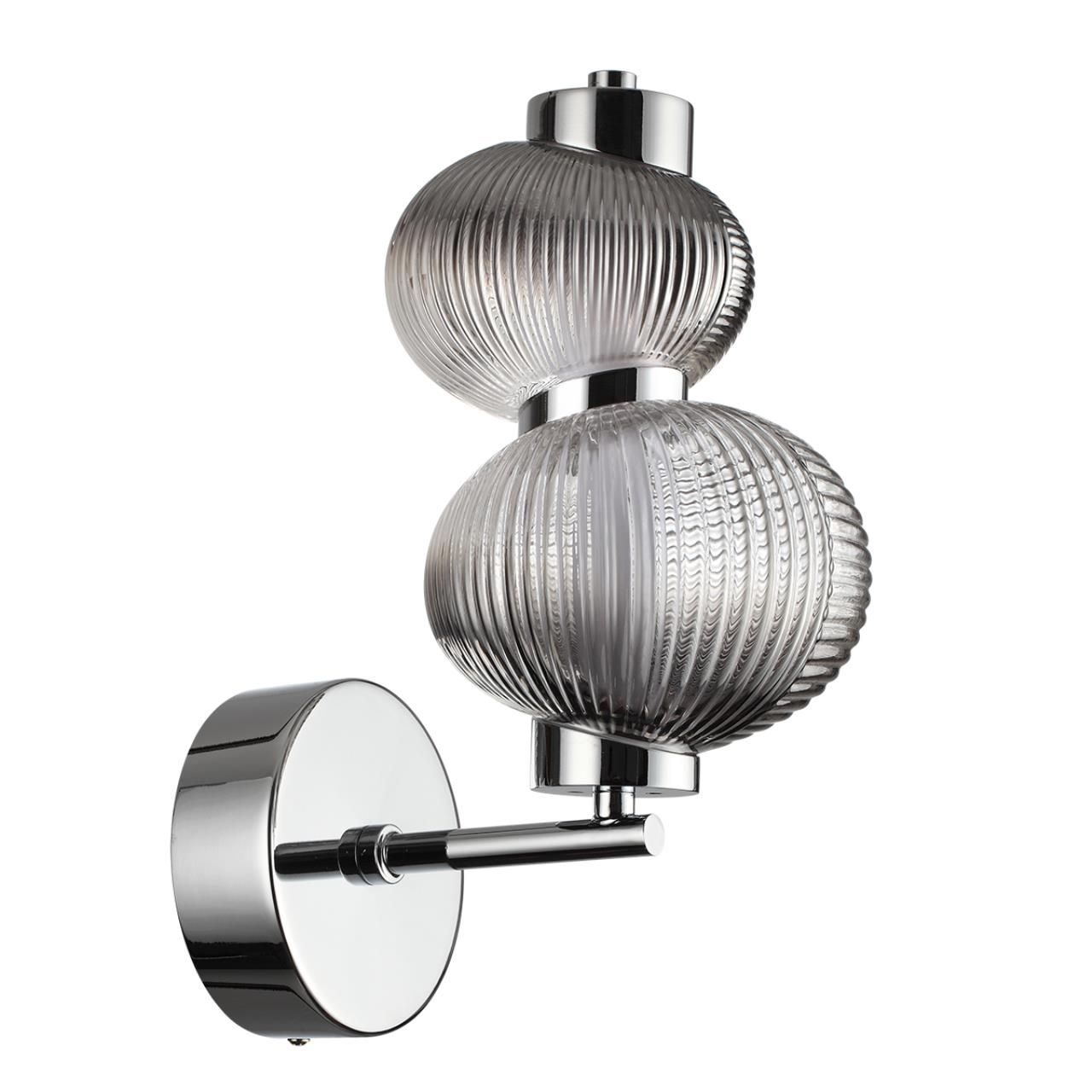 Odeon Light 5096/8WL L-VISION ODL25 419 хром/дымчатый градиент/металл/стекло Настенный светильник LED 8W 4000K 932Лм BRUCO фото