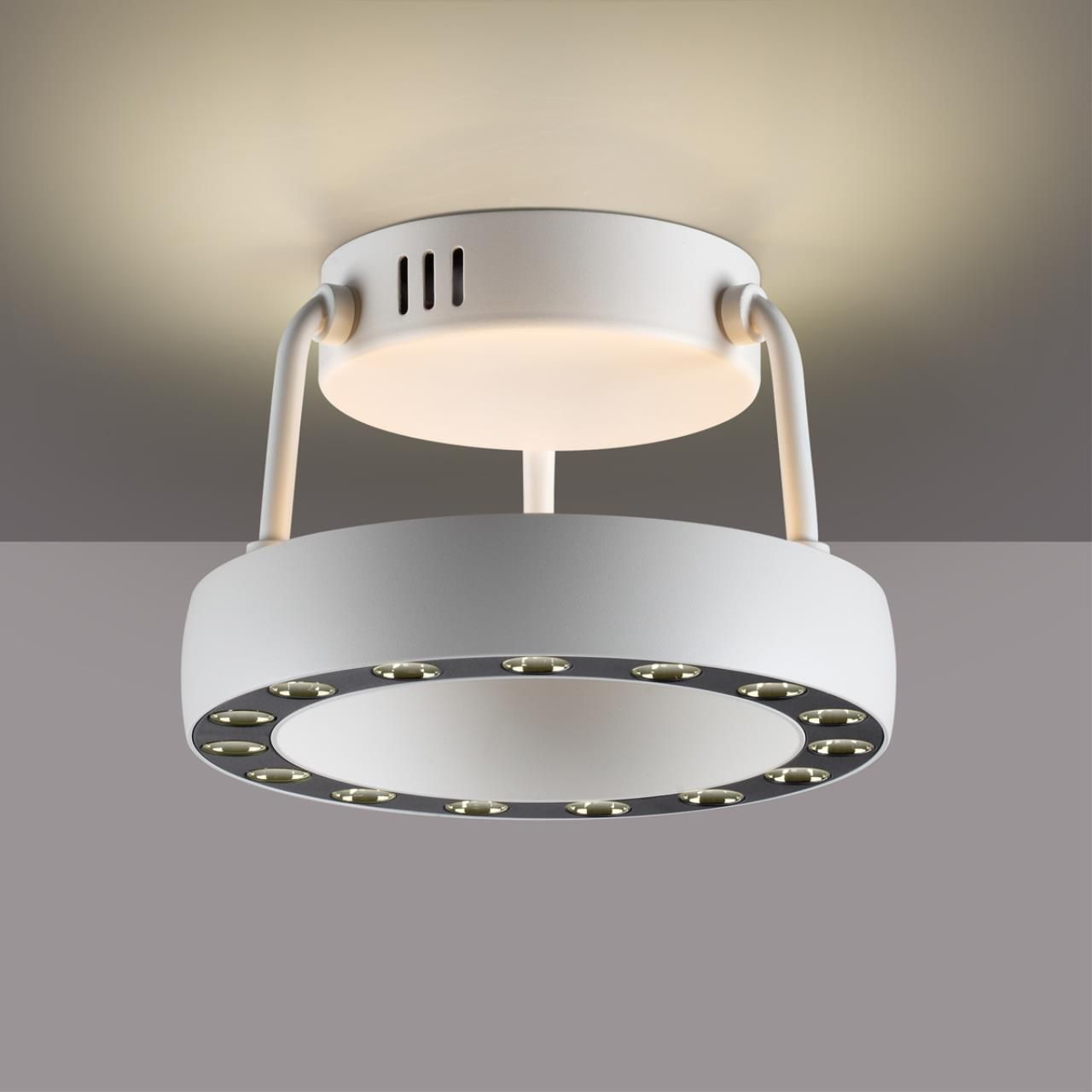 Novotech 359397 OVER NT24 000 белый Светильник накладной светодиодный IP20 LED 12W вниз/5W вверх 220V 1360Лм 3000K TURN фото