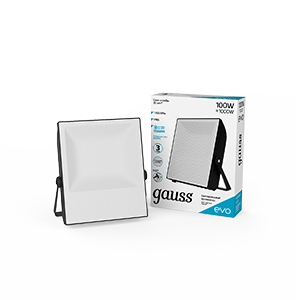 Gauss Прожектор EVO 100W 10000lm 6500K 100-240V IP65 черный LED фото