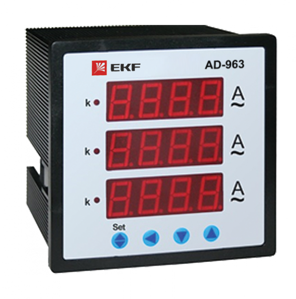 EKF Амперметр AD-963 цифровой на панель (96x96) трехфазный PROxima фото