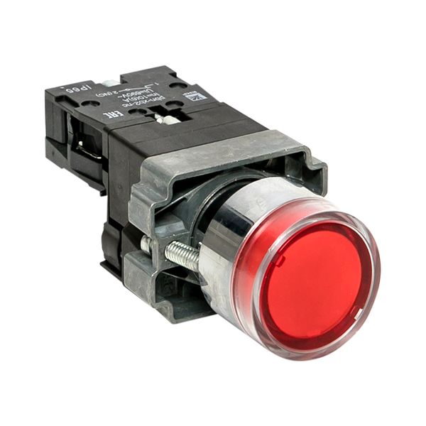 EKF Кнопка BA42 с подсветкой 230В красная NC IP65 PROxima фото