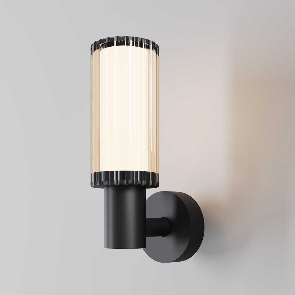 Maytoni Outdoor Уличный настенный светильник Rib O502WL-01B фото
