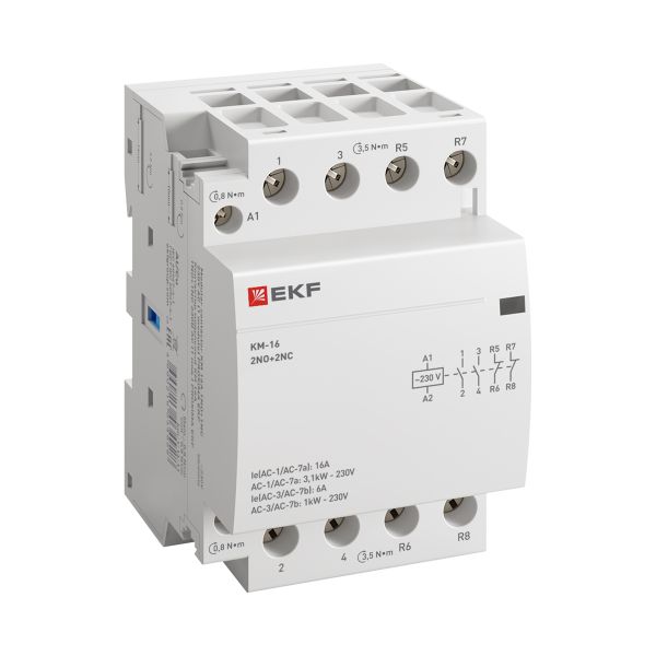 EKF Контактор модульный КМ 16А 2NO+2NC 230В АС (3 мод.) PROXIMA фото