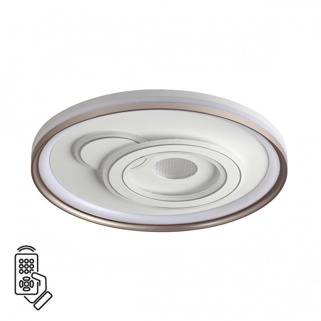 Sonex 7785/85L PIKO LED SN Светильник металл/белый/бронза LED 85Вт 3000-6500K D490 IP20 пульт ДУ GEMINI фото