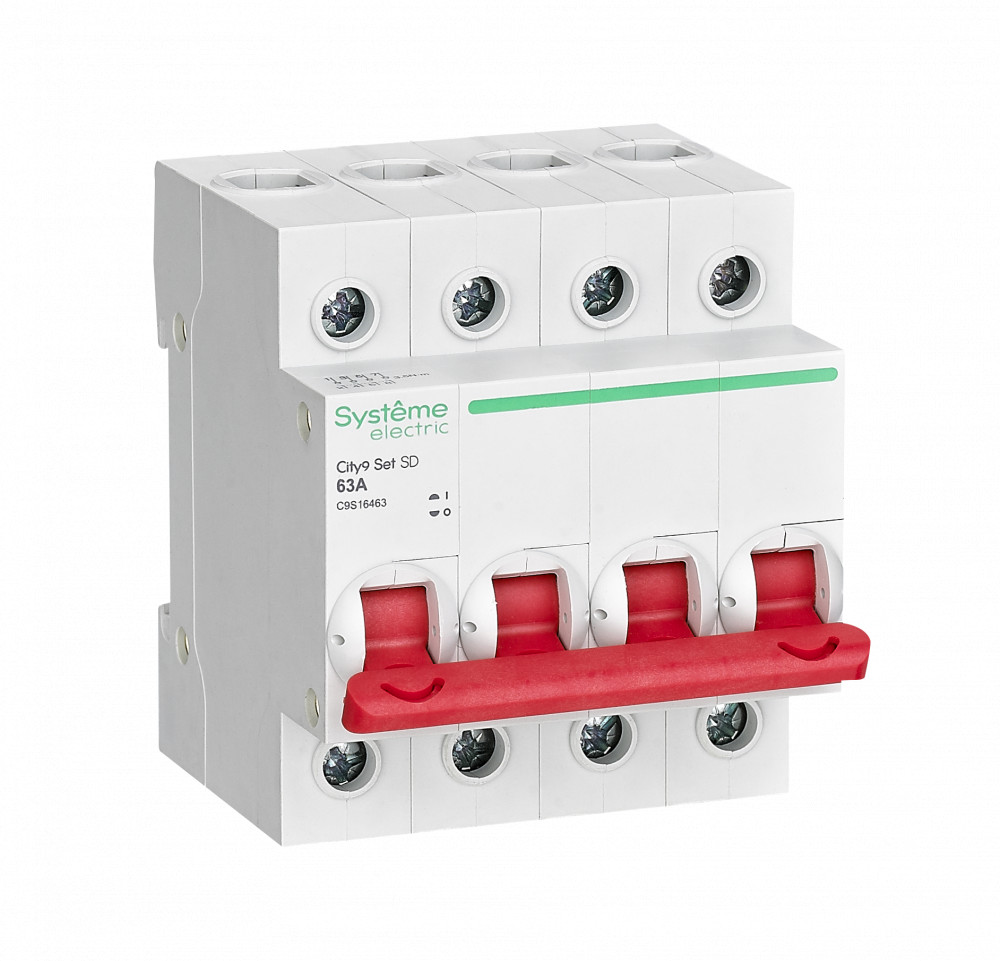 Systeme Electric City9 Set Выключатель нагрузки (ВН) 4P 63А 400В фото