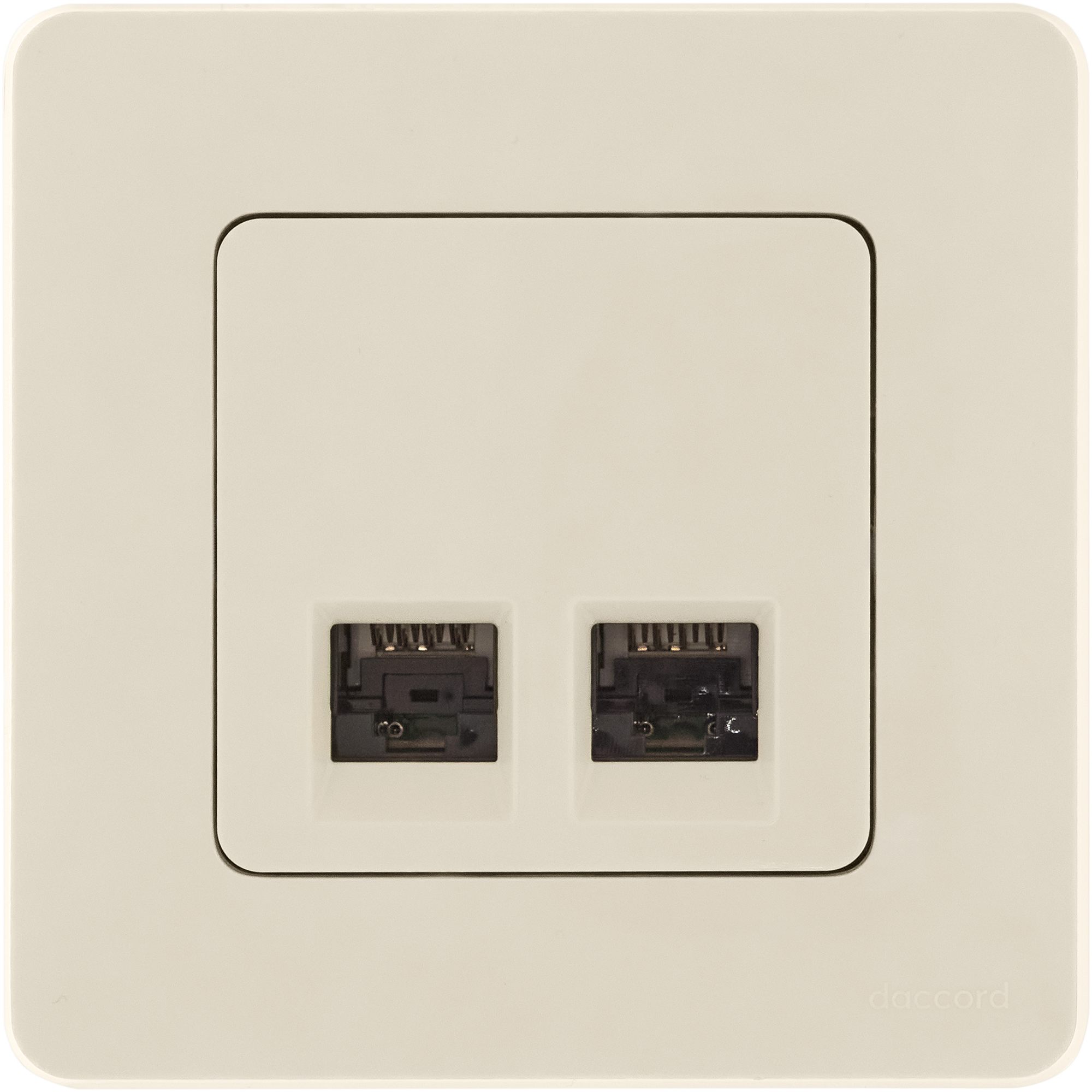 Legrand/Daccord INSPIRIA Слоновая кость Двойная розетка RJ 45 - категория 6 - UTP. фото