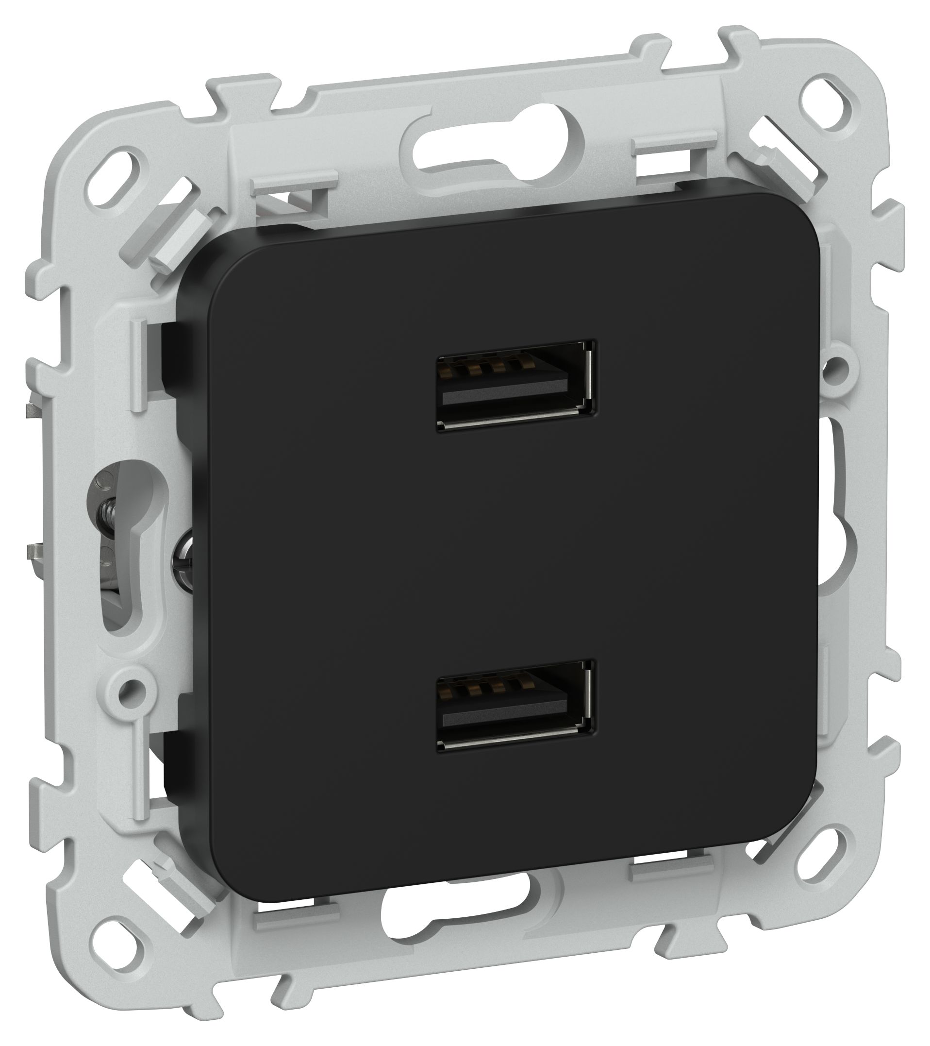 IEK FLITE Черный Розетка USB A+A 31А фото