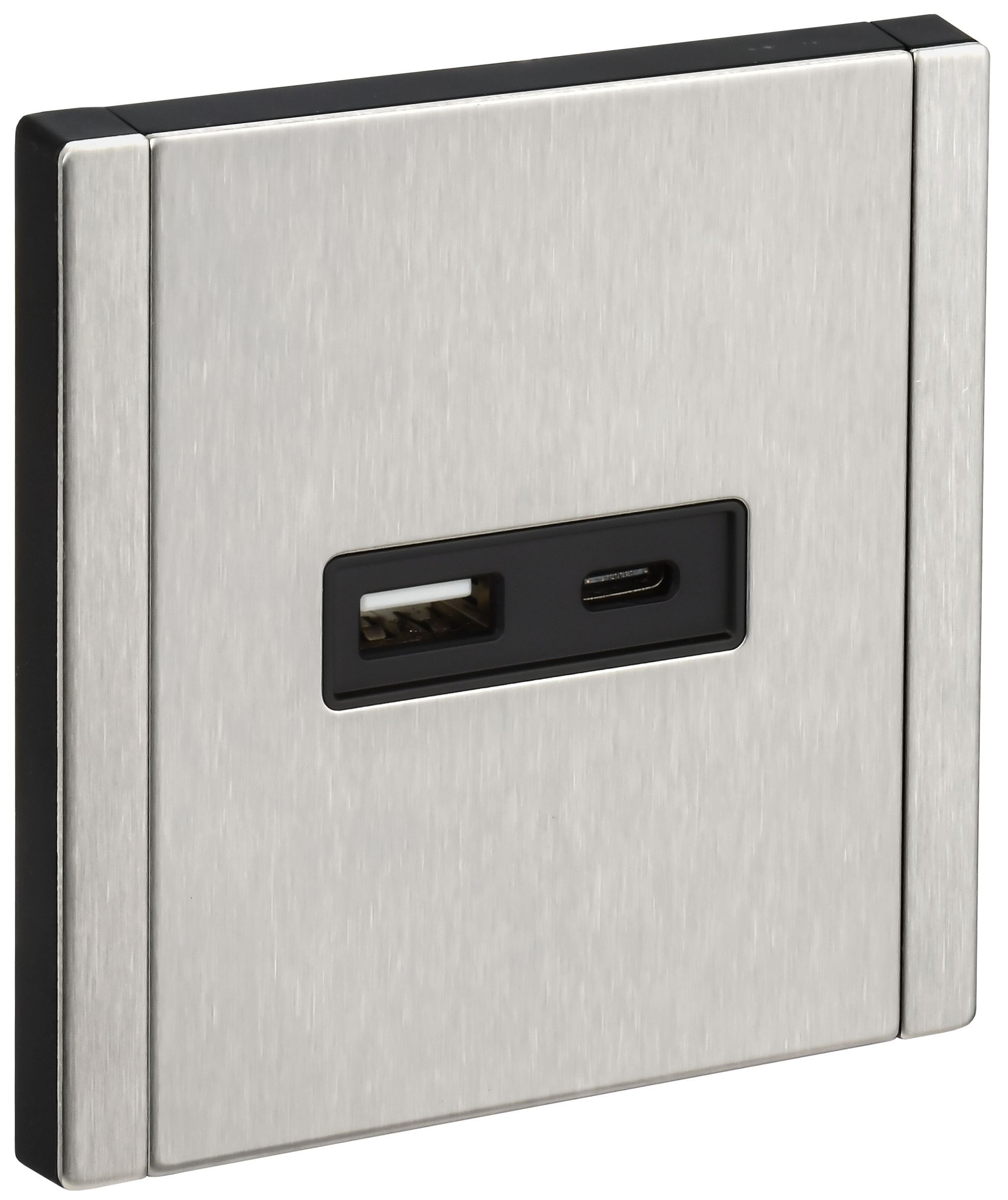 IEK FORTE&PIANO Металл Розетка USB A+C 3,1А FP750M ник. фото