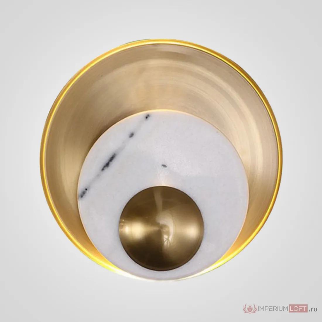 ImperiumLoft Бра Ginger & Jagger Pearl WALL LAMP round gold фото