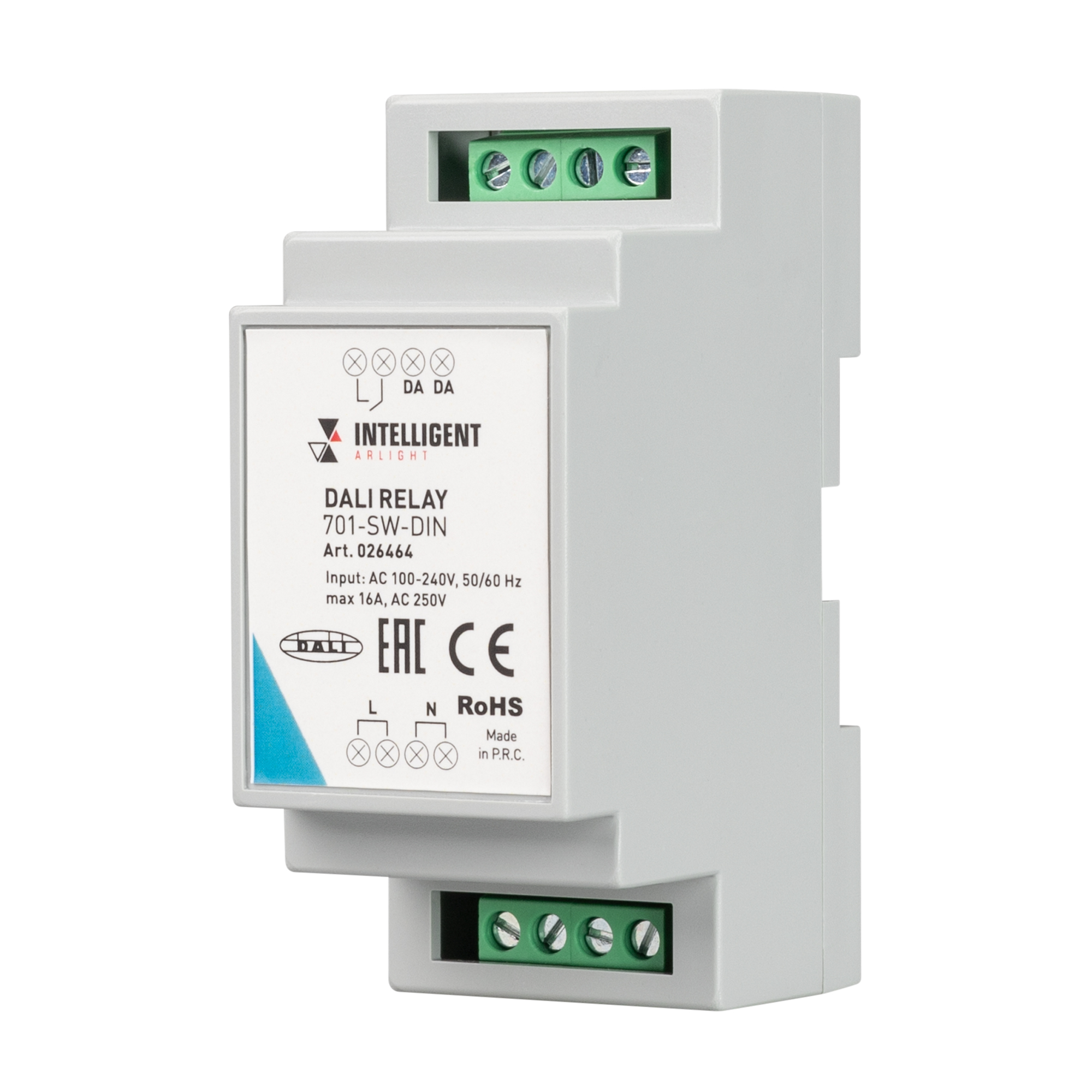 Arlight INTELLIGENT Релейный модуль DALI-701-SW-DIN (BUS, 16A) (INTELLIGENT DIN-рейка) фото