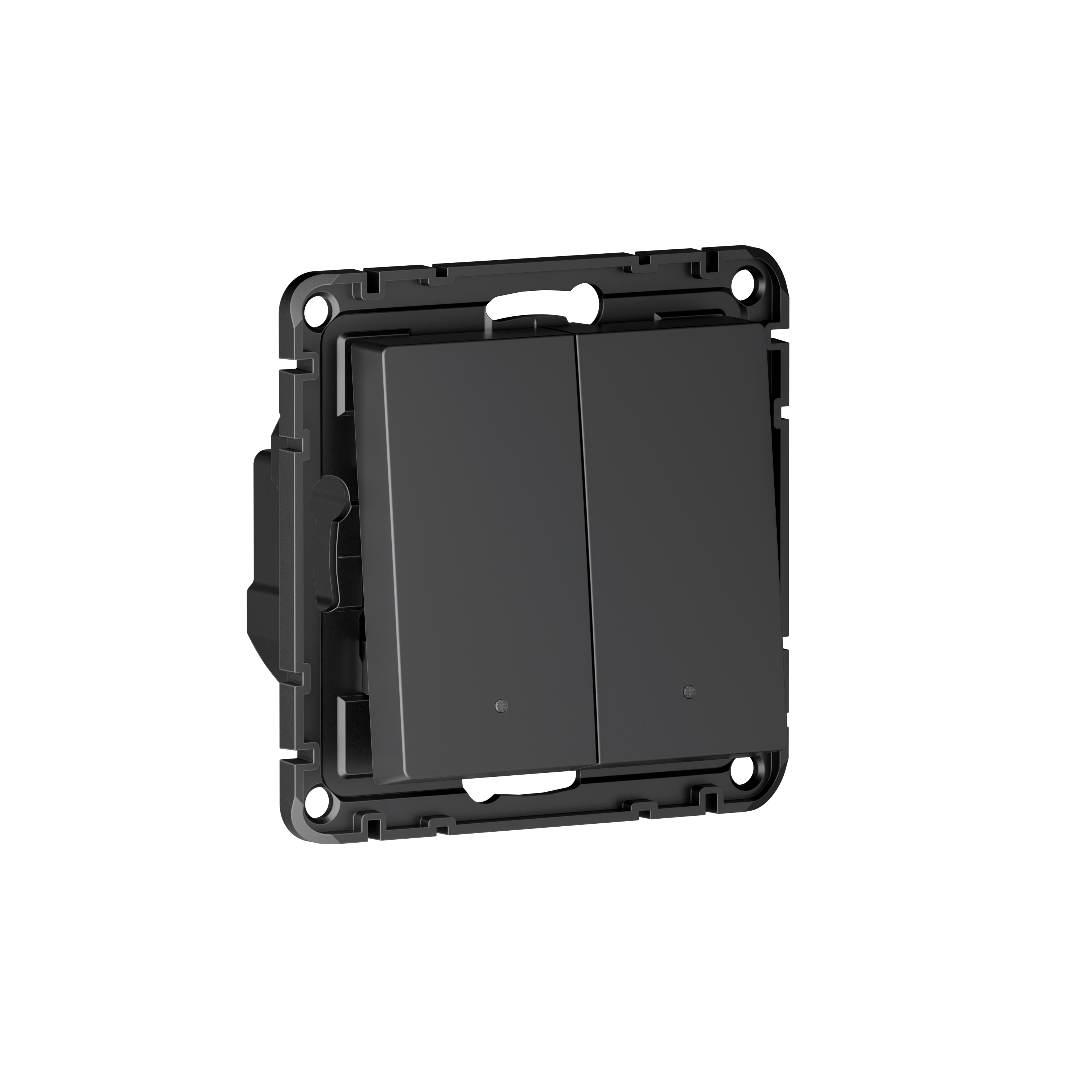 SBER Systeme Electric AtlasDesign Smart Карбон Выключатель 2-кл с опц.нейтралью., Zigbee, сх.1, L(N), 10А, мех. фото
