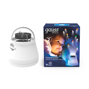 Gauss Светильник 4W 220-240V белый со сменной проекцией с кабелем электропитания и выключателем LED фото