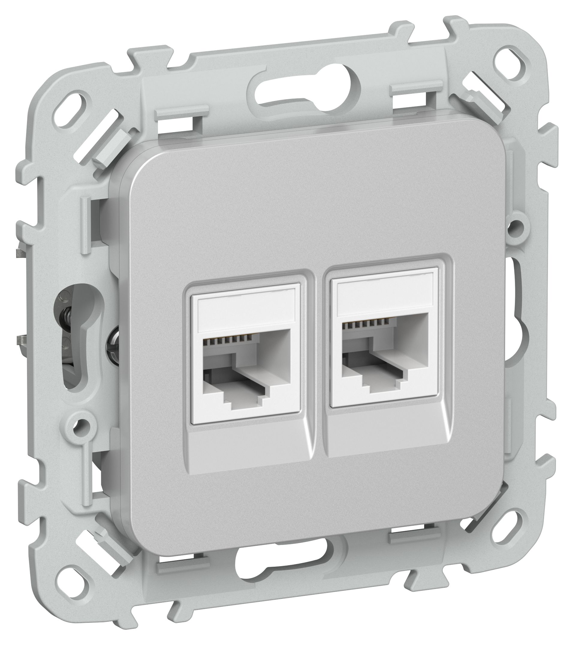 IEK FLITE Алюминий Розетка 2-местная компьютерная RJ45 категория 5Е UTP фото