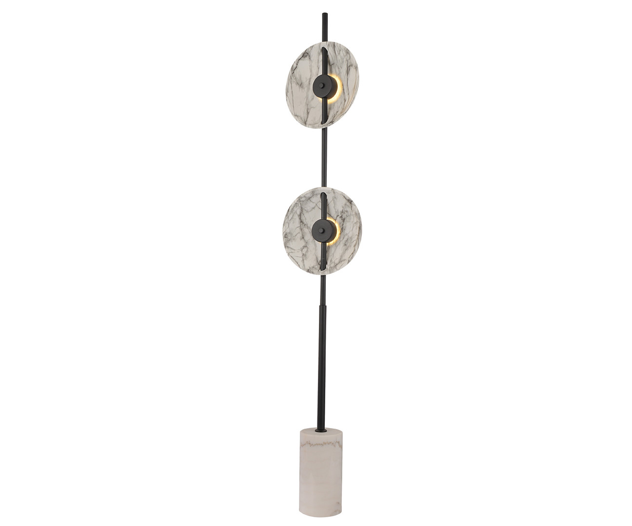 Kink Light 08451-2F,19(01) Торшер Велси черный/белый d32 h165 Led 2*6W (3000K) (комплект состоит из 2х коробок) фото