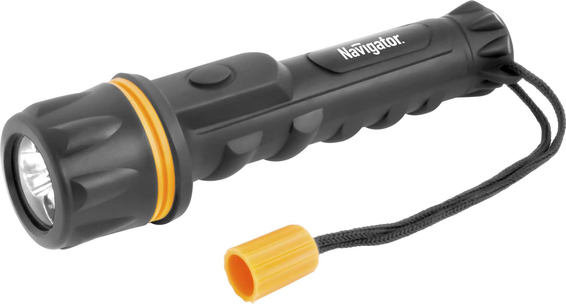 Фонарь Navigator NPT-R06-2AA Пластик + резина. 1LED 0.5Вт (40/5/1)