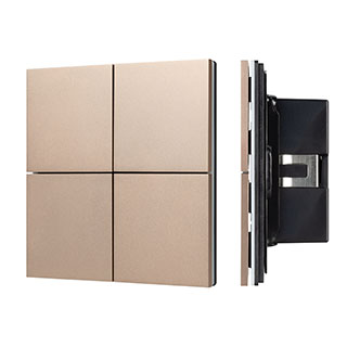 Arlight INTELLIGENT ARLIGHT Кнопочная панель KNX-304-23-IN Champagne (BUS, Frameless) (IARL, IP20 Металл, 2 года) фото