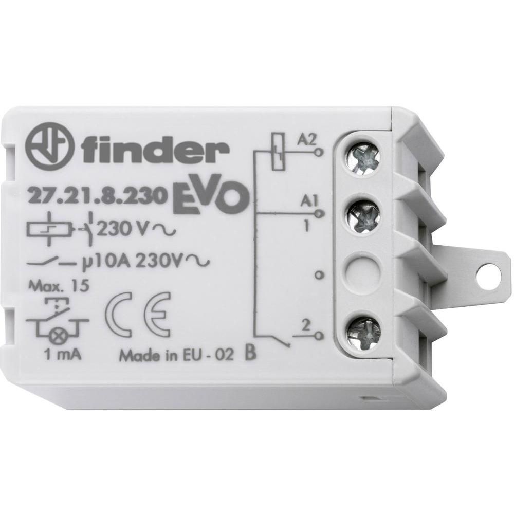Finder Шаговое электромеханическое реле EVO; 1NO 10А, 2 состояния; контакты AgNi; питание 230В АC; монтаж в коробке; фланец; степень защиты IP20 фото