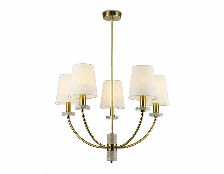 Ambrella Светильник на штанге LH75351/5 SB/WH бронза/белый E14*5 max 40W D630*780 фото