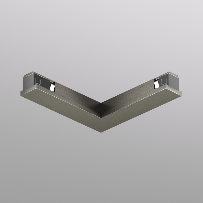 Denkirs TR5723-DN Электрический коннектор 90° потолок-потолок, для трека SHINE BASE, темный никель, алюминий фото