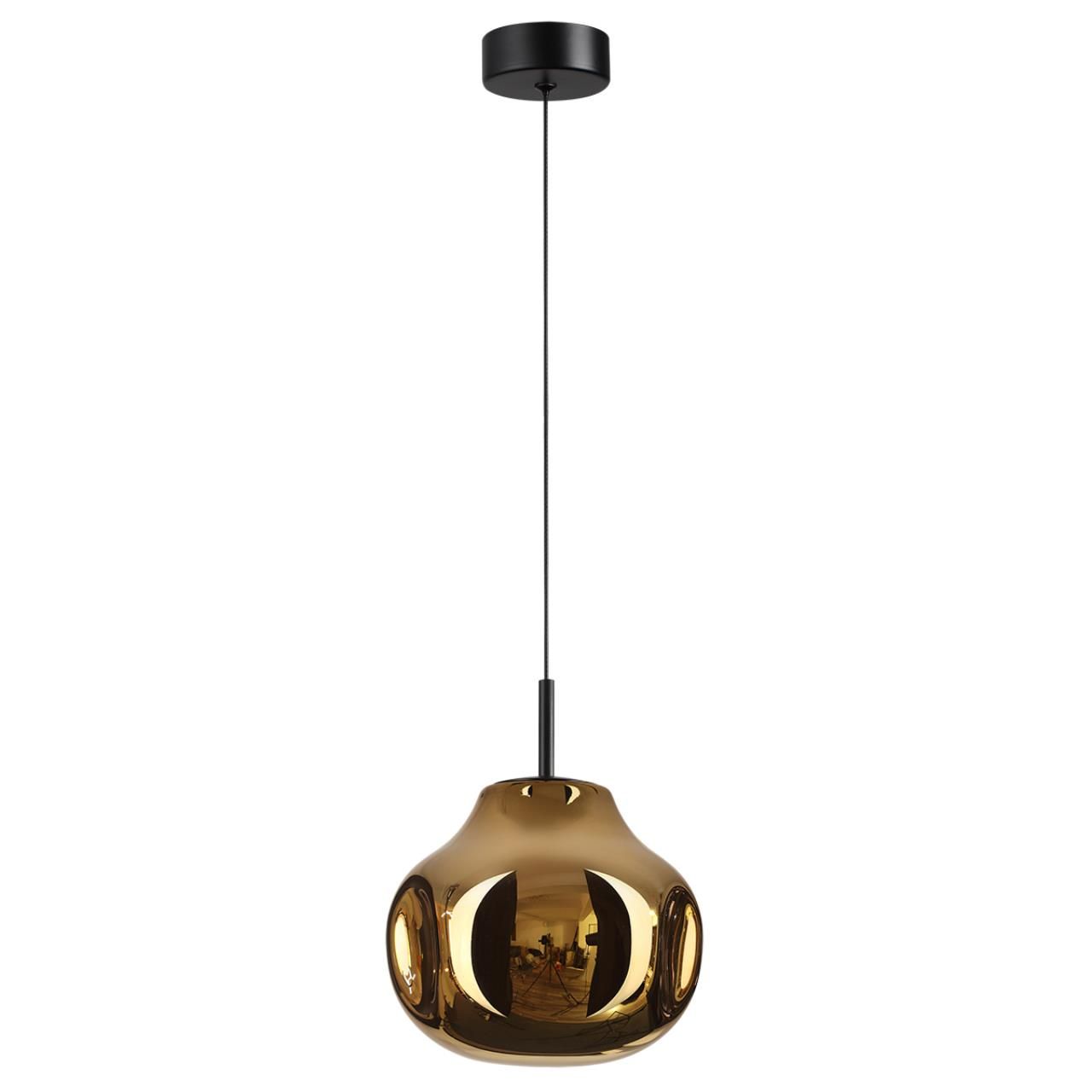 Odeon Light 5097/4LA PENDANT ODL25 421 черный/золотой/металл/стекло Подвес LED 4W 4000K 388Лм VASO фото