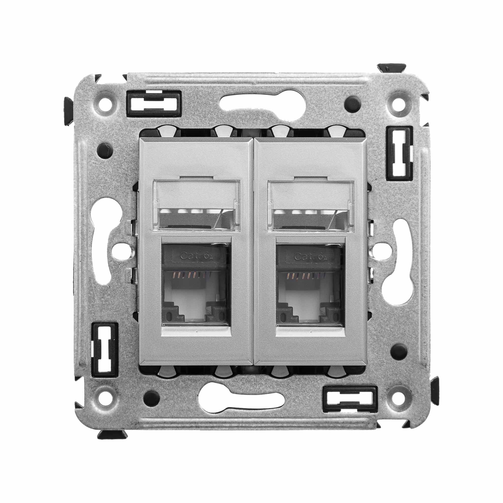 DKC Avanti Компьютерная розетка RJ-45 в стену, кат.6А двойная, 