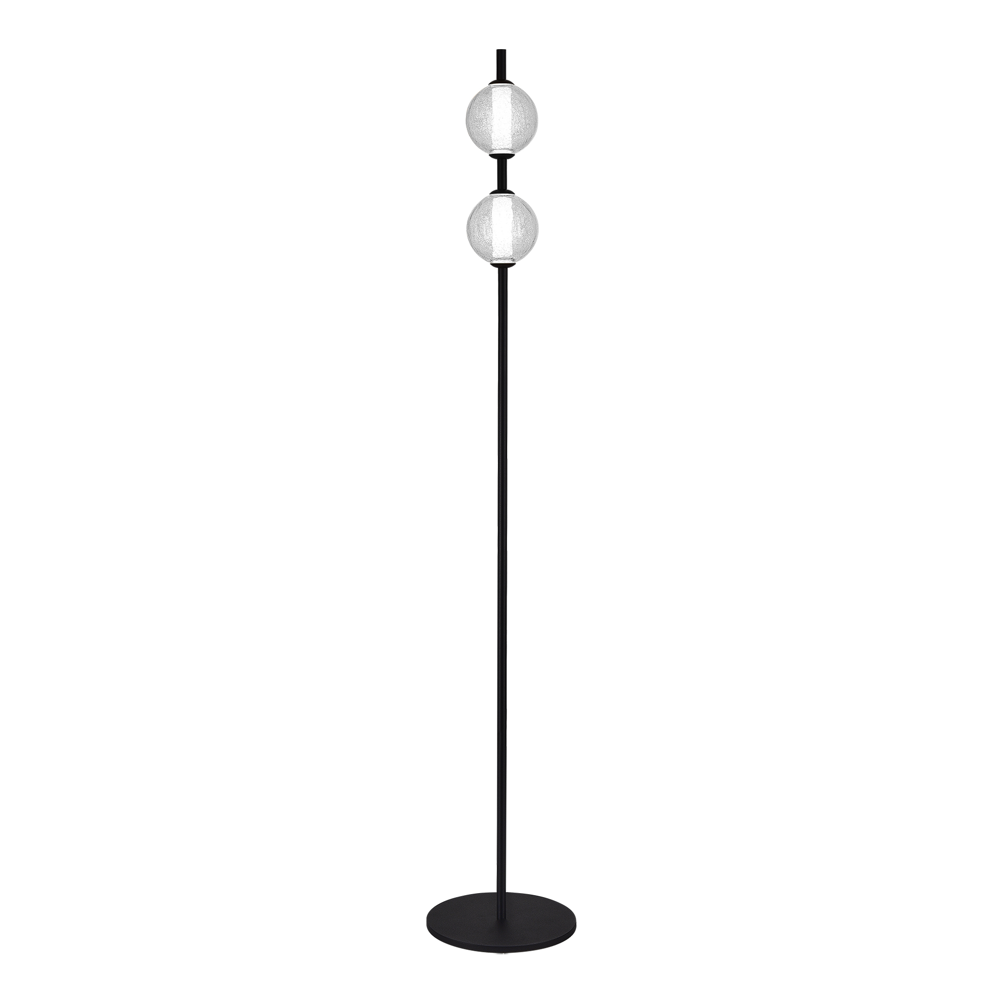 ST LUCE SL6120.405.01 Светильник напольный Черный/Прозрачное кракелированное стекло LED 2*8,5W 3000K фото