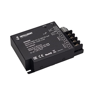 Arlight INTELLIGENT Диммер SMART-PWM-101-73-DIM-PD-SUF Black (12-48V, 1x20A, 2.4G) (IARL, IP20 Металл, 5 лет) фото