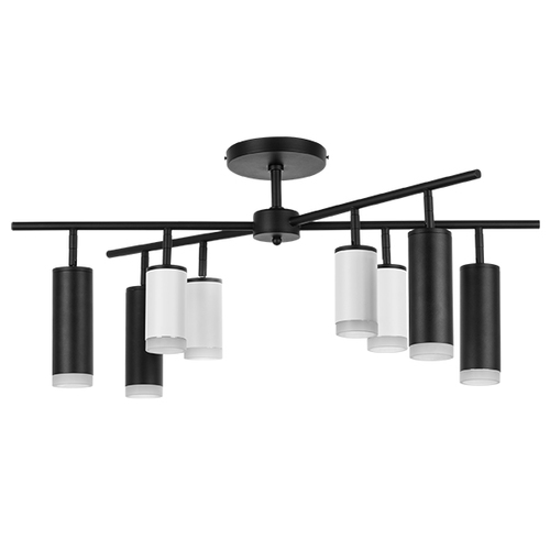 Lightstar LR7283648740 Люстра RULLO 8х50W GU10 ЧЕРНЫЙ/БЕЛЫЙ (571728+214436-4+214487-4+202430-8), шт фото