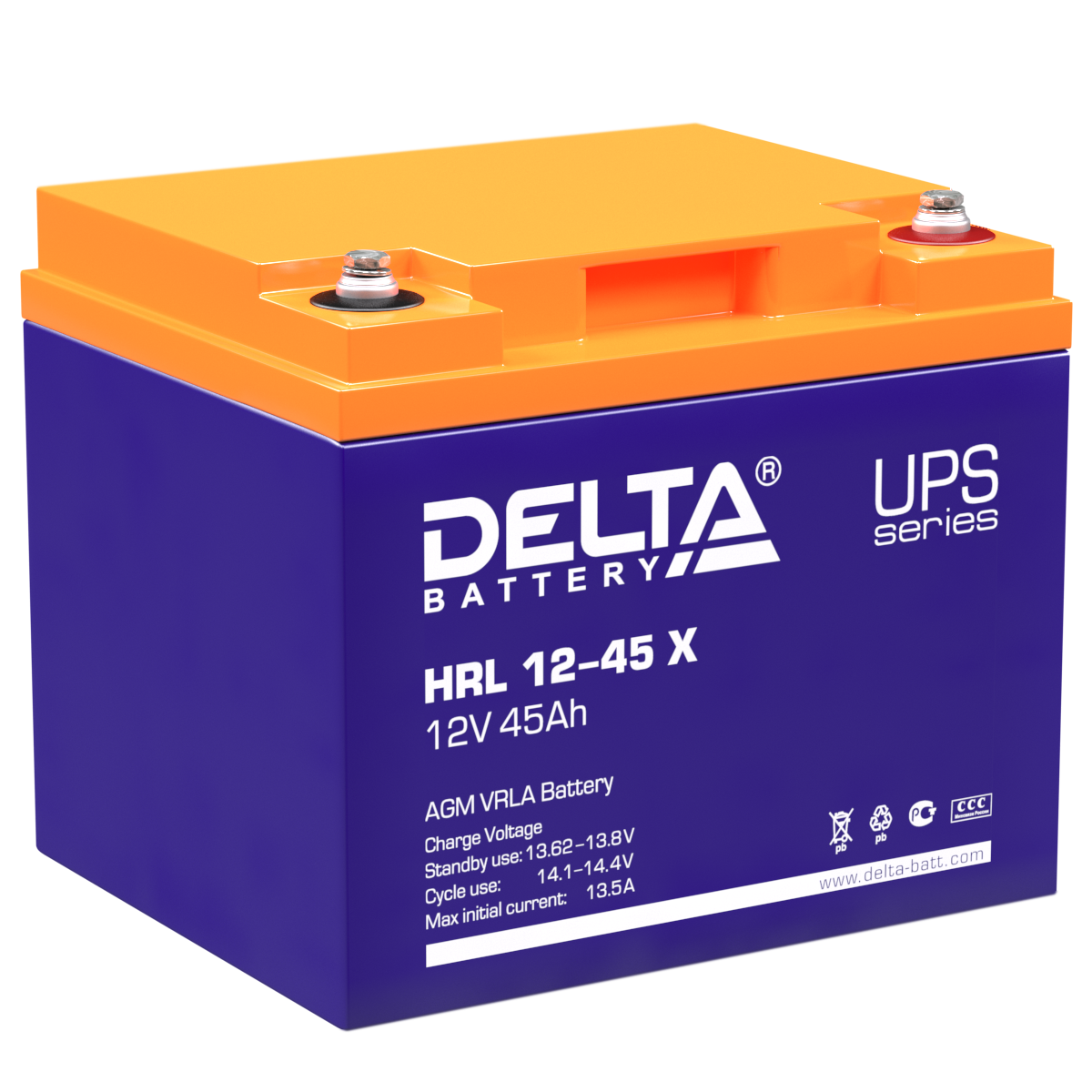 Delta Аккумулятор HRL 12-45 X (12V/45Ah) фото