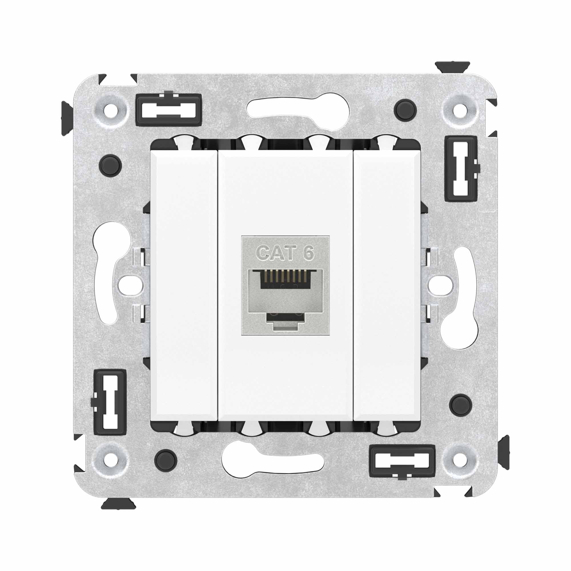 DKC Avanti Компьютерная розетка RJ-45 без шторки в стену, кат.6 одинарная экранированная, 