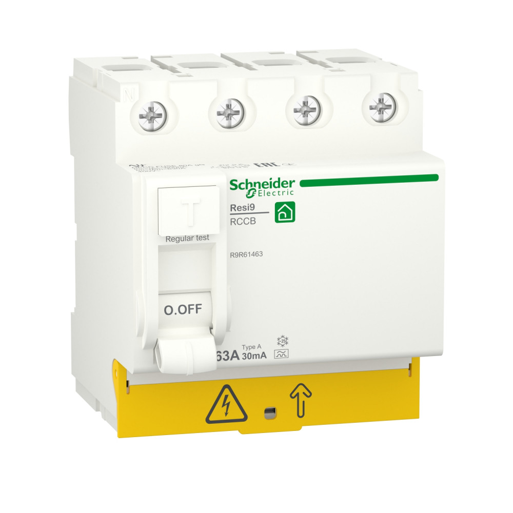 Schneider Electric RESI9 Выключатель дифференциального тока (УЗО) 63А 4P 30мА тип A фото