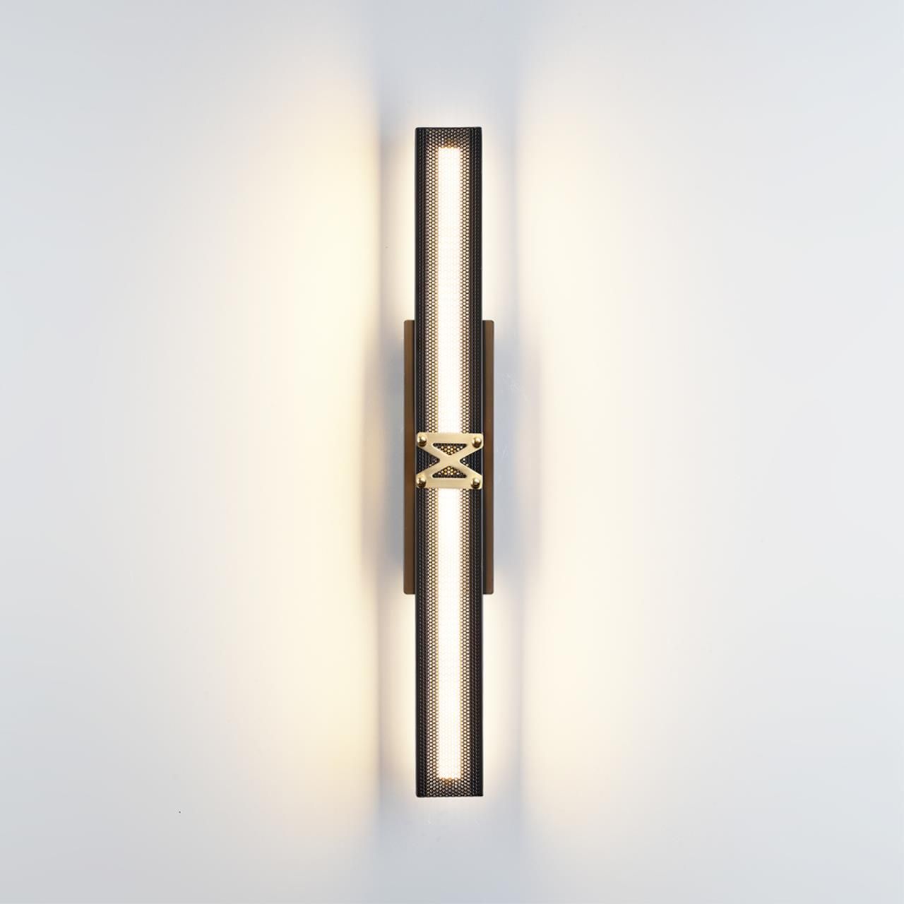 Odeon Light 7083/20L L-VISION ODL25 Подвесной светильник черный/золото/ металл/акрил IP20 LED 20W 3000K 220V MESH фото