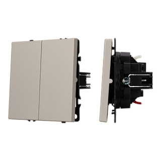 Arlight Механизм звонкового выключателя двухклавишный SWT-NOBE-MKR2-SFPL-CA (230V, 10A) (Кашемир) фото